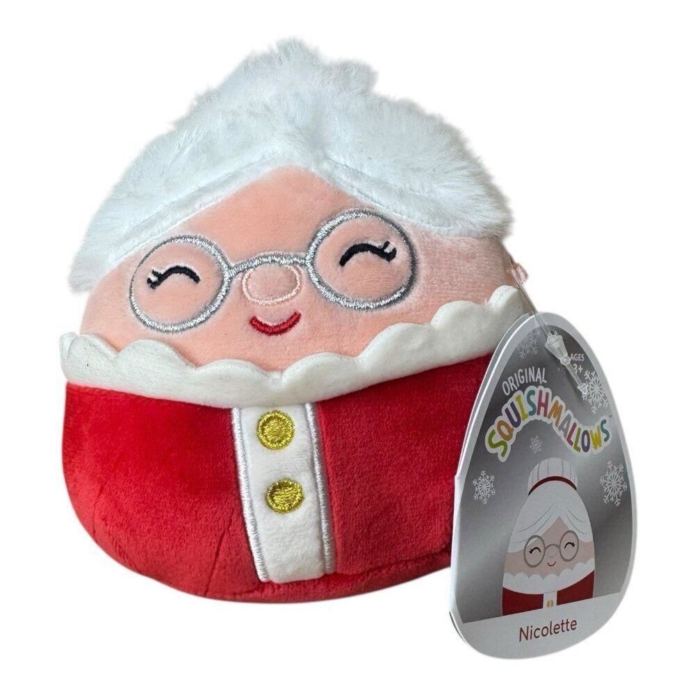 Squishmallows Nicolette 4” Plush Christmas Mrs Claus Squish